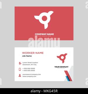 Elica business card modello di progettazione, visita per la vostra azienda, moderna identità orizzontale vettore scheda Illustrazione Vettoriale