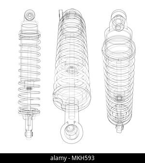 Ammortizzatore contorno di raccolta. Vettore Illustrazione Vettoriale