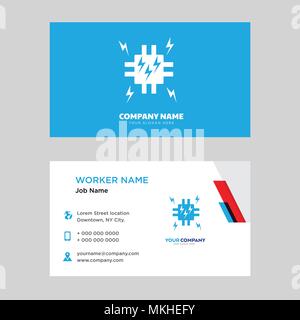 Cpu business card modello di progettazione, visita per la vostra azienda, moderna identità orizzontale vettore scheda Illustrazione Vettoriale