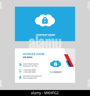 Tasto Cloude business card modello di progettazione, visita per la vostra azienda, moderna identità orizzontale vettore scheda Illustrazione Vettoriale