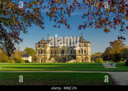 Nel grande giardino palace, Dresda, Palais im Großen Garten Foto Stock