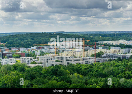 Nuovo edificio area suburbana di cacciatori prima di rovine di montagna, Potsdam, Neubaugebiet Jägervorstadt Ruinenberg vor Foto Stock