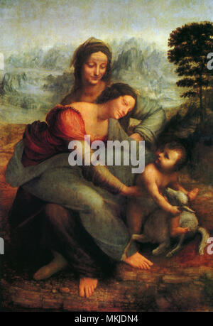 Vergine con Bambino e Sant'Anna Foto Stock