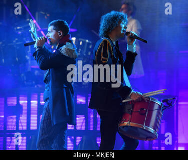 MIRAMAR FL - maggio 06: Joel Smallbone, Luca Smallbone di per King & Country esegue al Miramar Parco Regionale anfiteatro maggio su 6, 2018 in Miramar, Florida Persone: Joel Smallbone, Luca Smallbone Foto Stock