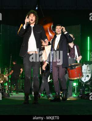 MIRAMAR FL - maggio 06: Joel Smallbone, Luca Smallbone di per King & Country esegue al Miramar Parco Regionale anfiteatro maggio su 6, 2018 in Miramar, Florida Persone: Joel Smallbone, Luca Smallbone Foto Stock