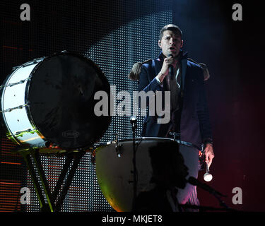 MIRAMAR FL - maggio 06: Joel Smallbone di per King & Country esegue al Miramar Parco Regionale anfiteatro maggio su 6, 2018 in Miramar, Florida Persone: Joel Smallbone Foto Stock