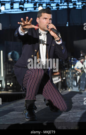 MIRAMAR FL - maggio 06: Joel Smallbone di per King & Country esegue al Miramar Parco Regionale anfiteatro maggio su 6, 2018 in Miramar, Florida Persone: Joel Smallbone Foto Stock