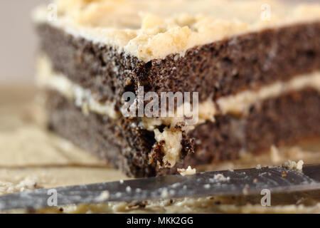 Semi di papavero la torta con la glassa di crema di burro Foto Stock