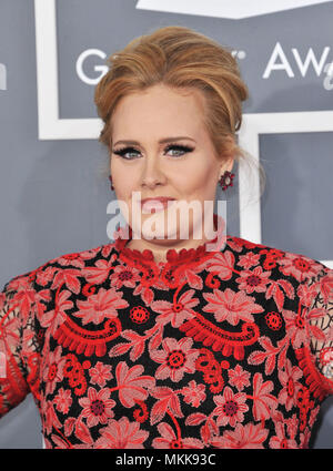 Adele al 55° Ann. Grammy Awards 2013 presso lo Staples Center di Los Angeles.Adele  188 Red Carpet Event, verticale, STATI UNITI D'AMERICA, industria cinematografica, celebrità, fotografia, Bestof, arte cultura e intrattenimento, Topix celebrità moda / Verticale, meglio di, evento nella vita di Hollywood - California, moquette rossa e dietro le quinte, USA, industria cinematografica, celebrità, movie celebrità, personaggi televisivi, musica celebrità, fotografia, Bestof, arte cultura e intrattenimento, Topix, headshot, verticale, una persona, dall'anno , 2013, inchiesta tsuni@Gamma-USA.com Foto Stock