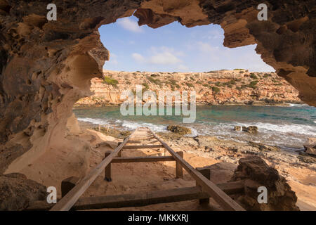 Grotta sul Mare - Formentera Foto Stock