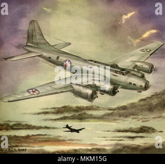 B-17 Flying Fortress Bomber Foto Stock