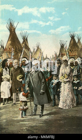 Il re Edoardo Visite Buffalo Bill's Wild West Show Foto Stock