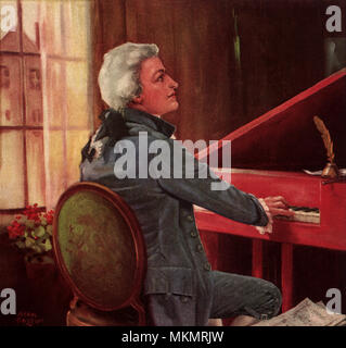 Mozart al pianoforte Foto Stock