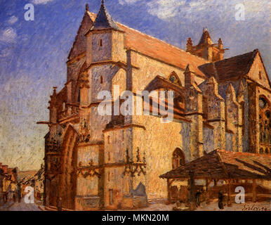 La chiesa di Moret al sole Foto Stock