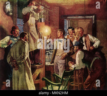 Thomas Alva Edison luci lampada 1 Foto Stock