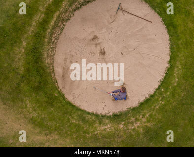 Campo da Golf, Mosfellsbaer, Islanda Foto Stock