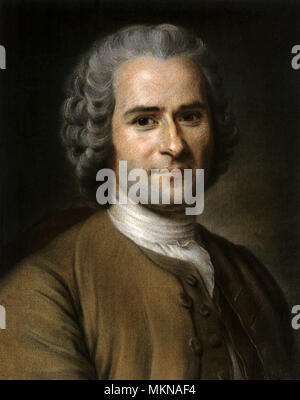 Ritratto di Jean Jacques Rousseau 1753 Foto Stock