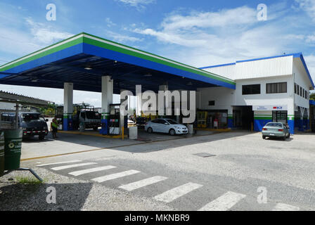 Carburante stazione di riempimento in Costa Rica 2018 Foto Stock