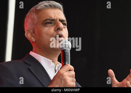 Sadiq Khan,sindaco di Londra,la festa di San Giorgio,Trafalgar Square,London.UK Foto Stock