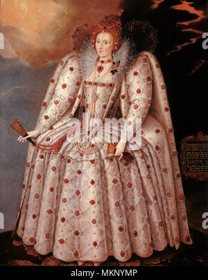 Ritratto di Elisabetta I, Regina d'Inghilterra 1592 Foto Stock