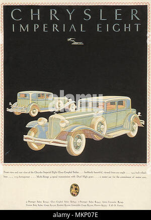 1931 Chrysler Imperial otto Foto Stock