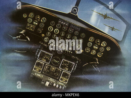 Bombardiere Cockpit Foto Stock