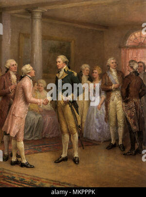 Il messaggio di saluto di Washington Lafayette a Mount Vernon Foto Stock