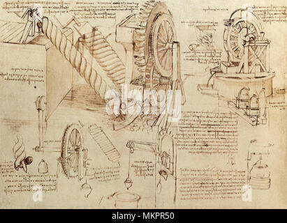 Disegni di acqua dispositivi di sollevamento Foto Stock