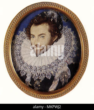 Sir Walter Raleigh 1585 Foto Stock