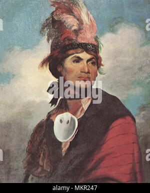 Mohawk capo indiano, Joseph Brant 1786 Foto Stock