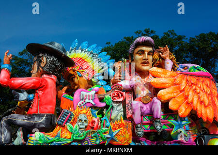 Il carnevale di flottazione, Carnevale a La Valletta, febbraio 2018, Malta, Europa Foto Stock