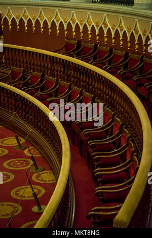 Sede parlamentare, Sala delle sessioni della Camera dei Deputati, Palazzo Nazionale, Palacio Nacional, il palazzo del governo, Città del Messico, Messico Foto Stock