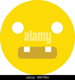 Dentato icona smiley, isolato su sfondo bianco Illustrazione Vettoriale