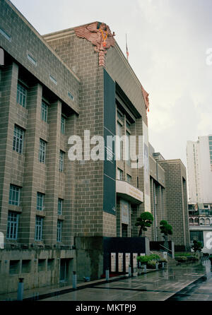 L'art deco Central Grand Offfice postale edificio in Bangkok in Thailandia nel sud-est asiatico in Estremo Oriente. Architettura Viaggi di mattoni Foto Stock
