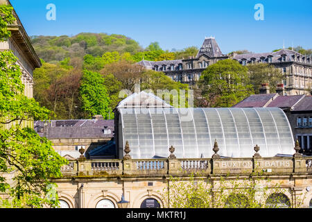 Il Palace hotel e i bagni termali a Buxton, Derbyshire, Regno Unito Foto Stock