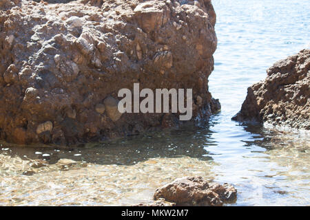 Rocce di ghiaia in Thassos Island Foto Stock