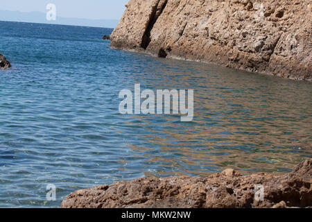 Rocce di ghiaia in Thassos Island Foto Stock