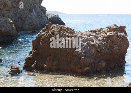 Rocce di ghiaia in Thassos Island Foto Stock