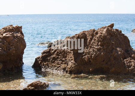 Rocce di ghiaia in Thassos Island Foto Stock