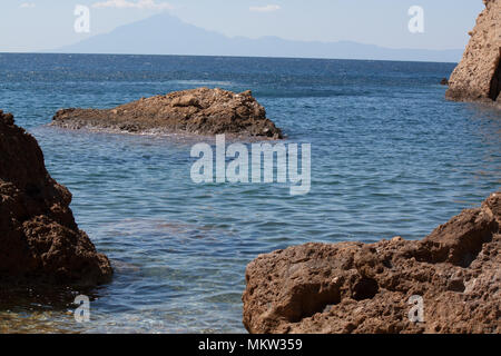 Rocce di ghiaia in Thassos Island Foto Stock