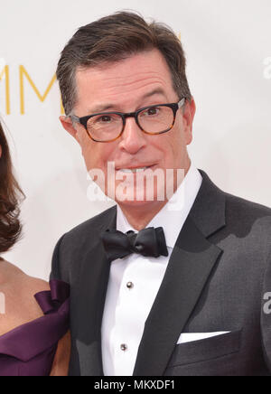 Stephen Colbert al sessantesimo Emmy Awards 2014 al Nokia Center di Los Angeles.Stephen Colbert Red Carpet Event, verticale, STATI UNITI D'AMERICA, industria cinematografica, celebrità, fotografia, Bestof, arte cultura e intrattenimento, Topix celebrità moda / Verticale, meglio di, evento nella vita di Hollywood - California, moquette rossa e dietro le quinte, USA, industria cinematografica, celebrità, movie celebrità, personaggi televisivi, musica celebrità, fotografia, Bestof, arte cultura e intrattenimento, Topix, headshot, verticale, una persona, dall'anno , 2014, inchiesta tsuni@Gamma-USA.com Foto Stock