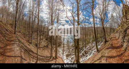 Una vera vergine e meraviglioso pezzo di natura in primavera, Laghi di Plitvice, Croazia Foto Stock