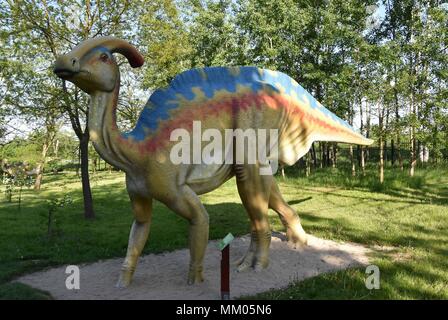 Lubin, Polonia. 8 Maggio, 2018. Maggio 08.2018 Lubin Polonia Parco Dinosauri in Polonia Parazaurolaf Credito: Piotr Twardysko/ZUMA filo/Alamy Live News Foto Stock