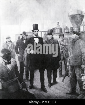 Abraham Lincoln a Baltimora in rotta per la sua inaugurazione 18 Foto Stock