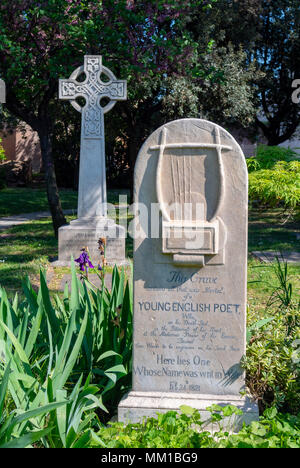 Tomba Cimitero degli Inglesi, cemeterio acattolico, Roma Italia Foto Stock