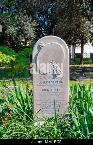 Tomba Cimitero degli Inglesi, cemeterio acattolico, Roma Italia Foto Stock