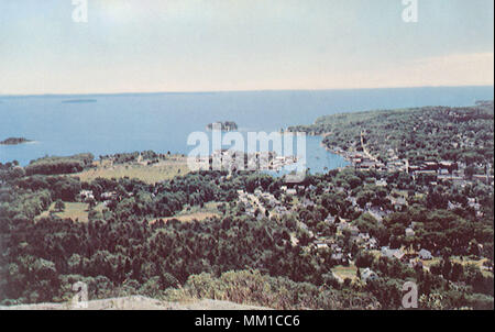 Vista di Camden da Mount Battie. Camden. 1950 Foto Stock