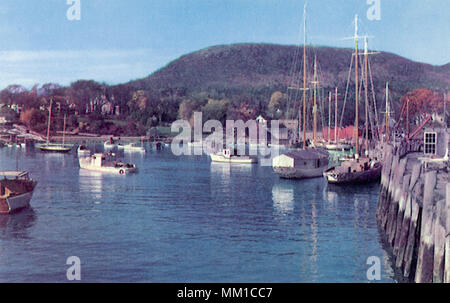 Porto Interno e Mount Battie. Camden. 1955 Foto Stock