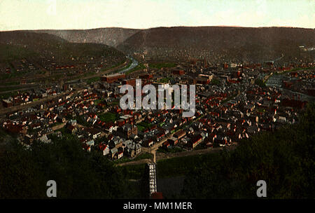 Vista panoramica dal piano di inclinazione. Johnstown. 1910 Foto Stock