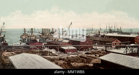 Cantiere navale. Newport News. 1910 Foto Stock